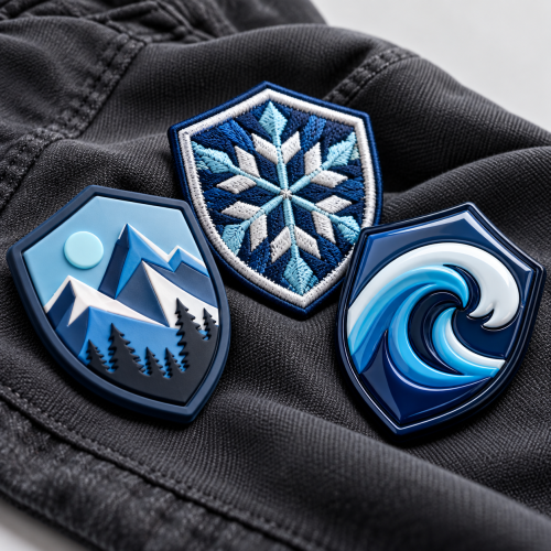 Custom UV TPU badges in Silicone 3D, StitchFX and Gloss+ finishes